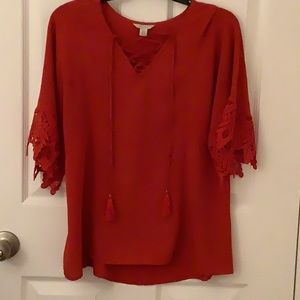 Est. 1946 Blouse With Lace Sleeve, Size XS